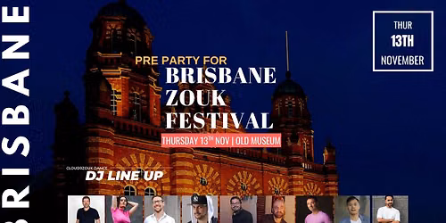 Pre-Party Thur 13th Brisbane Zouk Festival 2026
