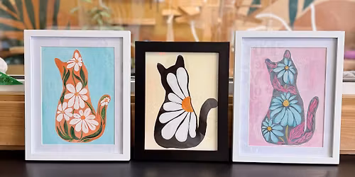 Paint Night: Spring Floral Kitty