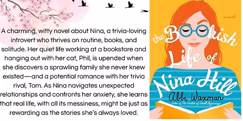 November PWN Bookclub - The Bookish Life of Nina Hill by Abbi Waxman