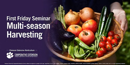 First Friday Seminar: Multi-season Harvesting