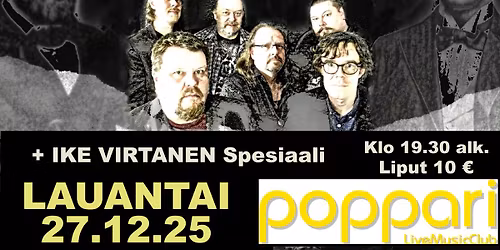 POPPARIn v\u00e4lip\u00e4iv\u00e4live! Kimmo Rauham\u00e4ki & Painava Sana + Ike Virtanen