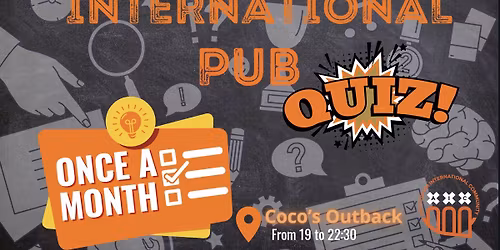 International Pub quiz @ Coco's \ud83d\udca1