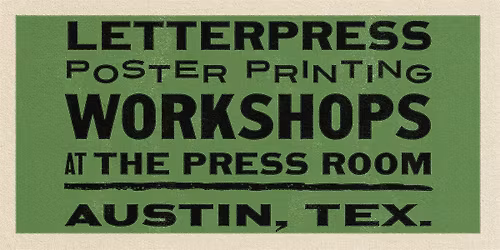 Letterpress Poster Printing Workshop