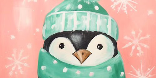 Paint & Sip Night \u2013 Cute Xmas Penguin | South Brisbane