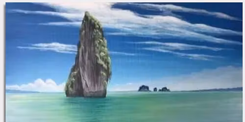 Tropical Beach Escape Canvas Painting