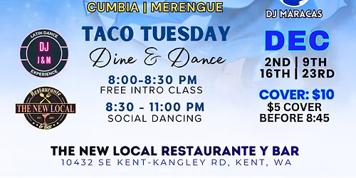 Latin Heat Tuesday + Taco Tuesday Dine & Dance
