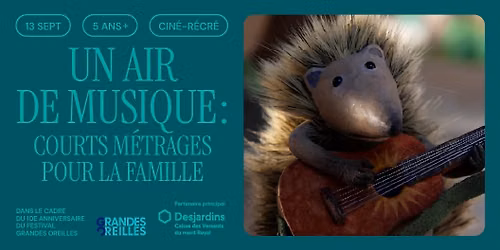 Un air de musique - Courts m\u00e9trages pour la famille | Cin\u00e9-r\u00e9cr\u00e9, Th\u00e9\u00e2tre Outremont