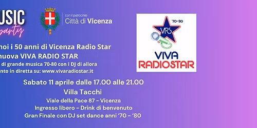 Vicenza Radio Star compie 50 anni