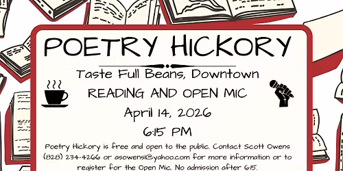 Poetry Hickory featuring Hickory Poet Laureate Scott Owens