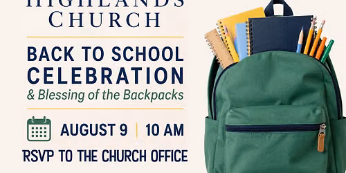 Back to School Celebration & Blessing of the Backpacks