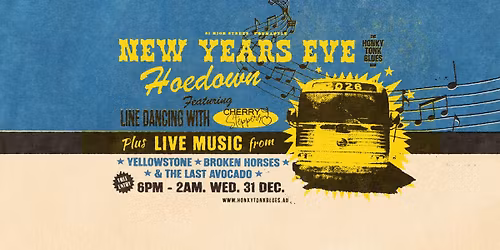 NEW YEAR\u2019S EVE HOEDOWN @ HONKY TONK BLUES