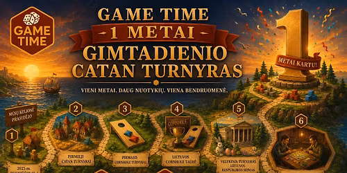 Game Time 1 METAI gimtadienio CATAN turnyras