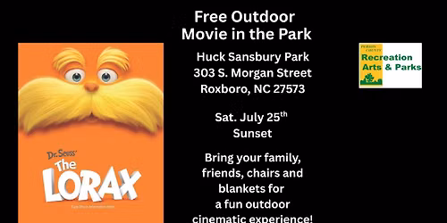 Free Movies in the Parks Series- The Lorax