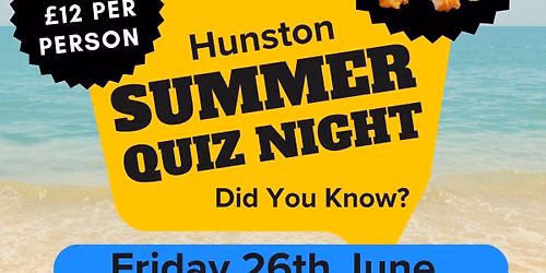 Hunston Summer Quiz Night