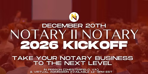 Start Your Notary Business In 2026 LIVE EVENT