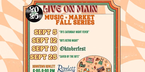 Live on Main Fall Series