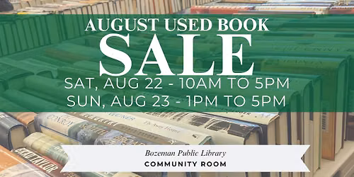 August Used Book Sale