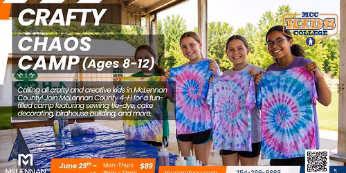Crafty Chaos Camp (Ages 8-12)