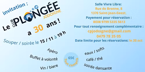 30 Ans du Club de Plong\u00e9e de Jodoigne
