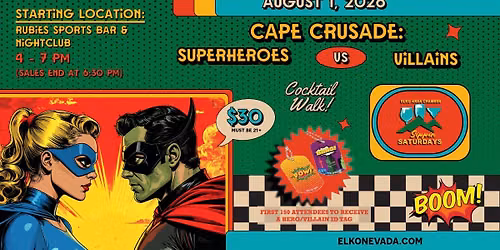 Sippin' Saturday - Cape Crusade: Superheroes vs. Villains Cocktail Walk