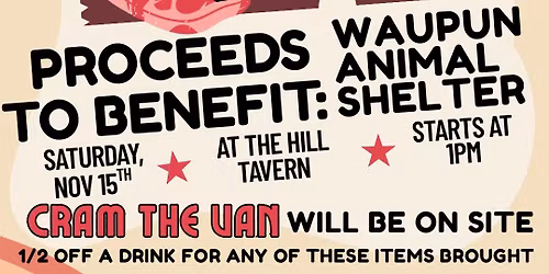 \ud83e\udd69Meat Raffle benefiting the Waupun Animal Shelter \ud83d\udc3e