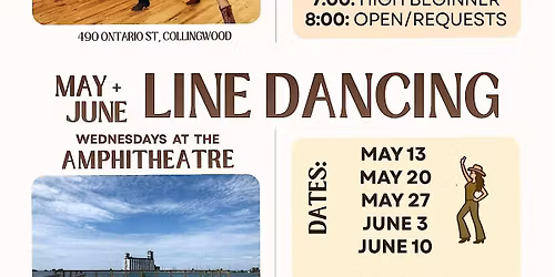 Outdoor Line Dancing on the Collingwood Amphitheatre Stage
