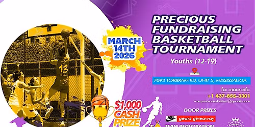 PRECIOUS FUNDRAISING BASKETBALL TOURNAMENT