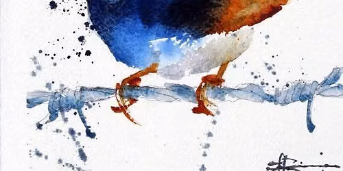 Watercolour Blue Wren