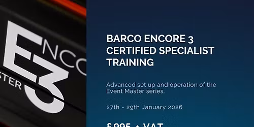 Barco Encore3 Certified Specialist Training