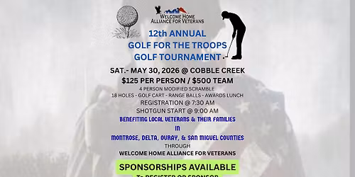 12TH ANNUAL GOLF FOR THE TROOPS