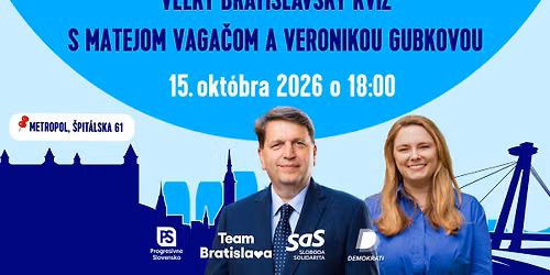 Ve\u013ek\u00fd bratislavsk\u00fd kv\u00edz s Matejom Vaga\u010dom a Veronikou Gubkovou