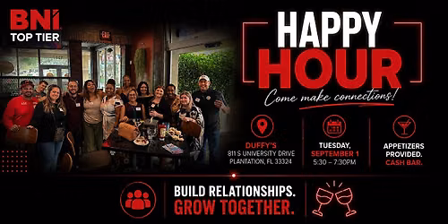 Sip, Socialize & Grow Your Network, Duffy\u2019s Happy Hour
