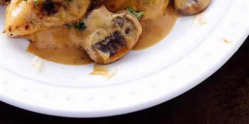 Chicken Marsala \/ Bourbon Apple Crisp!