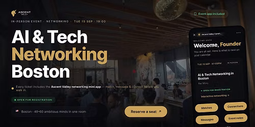AI & Tech Networking Event in Boston by Ascent Valley