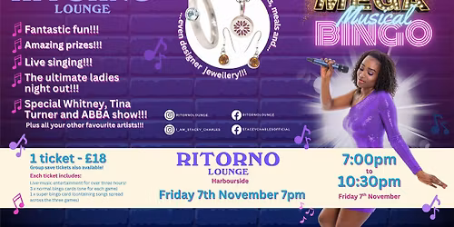 \u2b50\ufe0fMEGA\u2b50\ufe0fMusical Bingo at Ritorno Lounge (Bristol Harbourside) - Friday 7th November 7pm