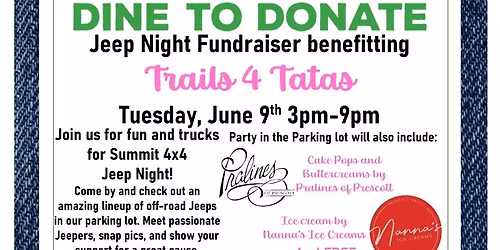 Texas Roadhouse Parking Lot Party and Trails 4 Tatas Fundraiser