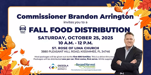 Fall Food Distribution hosted by Commissioner Brandon Arrington