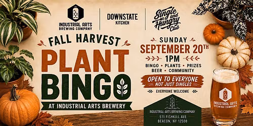 Fall Harvest Plant Bingo at Industrial Arts Brewery | Beacon, NY