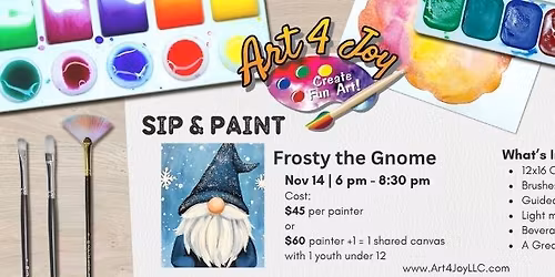 Sip & Paint Frosty the Gnome