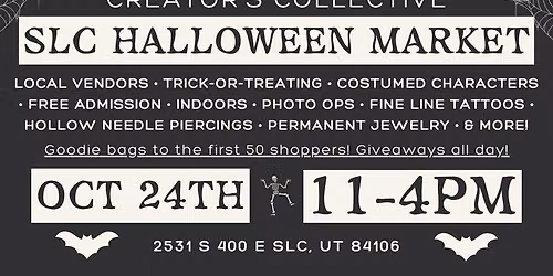 Creator\u2019s Collective SLC Halloween Market