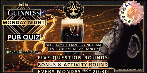 THE GUINNESS MONDAY NIGHT PUB QUIZ | DEUTSCHE & ENGLISH