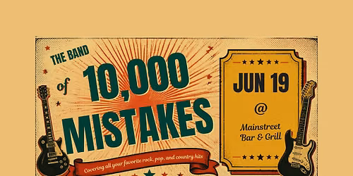 Band of 10,000 Mistakes at Mainstreet Bar & Grill