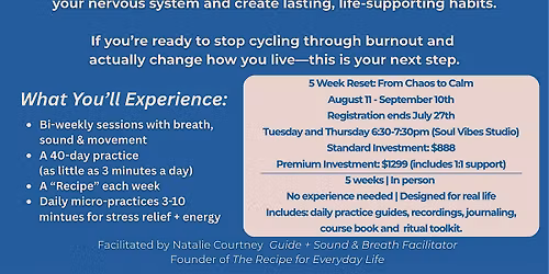 The Practice of Presence - 5 Week Reset Program