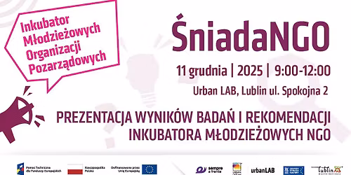 \u015aniadaNGO wok\u00f3\u0142 Inkubatora M\u0142odzie\u017cowych NGO w Urban Lab Lublin!