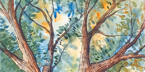 Learn to Paint Trees in Watercolor w\/Instructor Hannah Complin