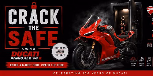 \ud83d\udd10 Crack the Safe & Win a Ducati Panigale V4 R | Celebrating 100 Years of Ducati