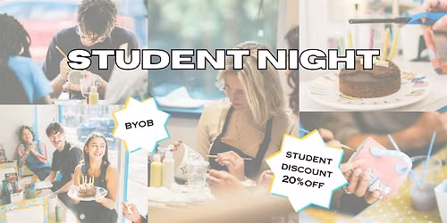 Student Night Pottery Painting Event