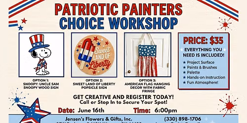 Patriotic Painters Choice Workshop