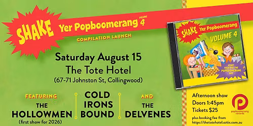 Shake Yer Popboomerang 4 launch - feat. The Hollowmen