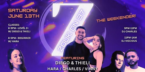 Z37 \u2022 NYC Brazilian Zouk Social: The Weekender DJs Charles & Viscious